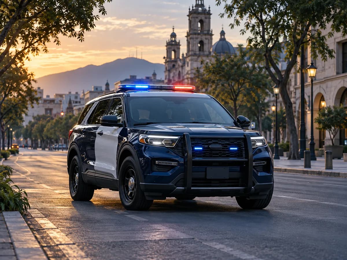 Escena ilustrativa de vehículos: Policía